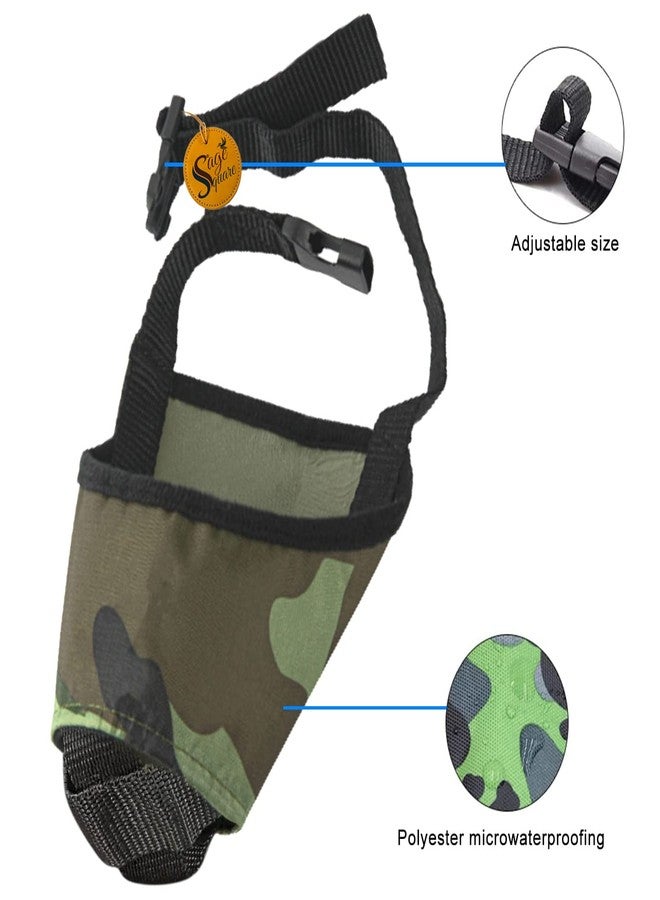 Sage Square Dog Army Muzzle, Soft Mesh Covered, Poisoned Bait Protection with Adjustable Straps, Prevent Biting Chewing & Licking for Small Medium Large Dogs (Army Muzzle, Small) - Image 4